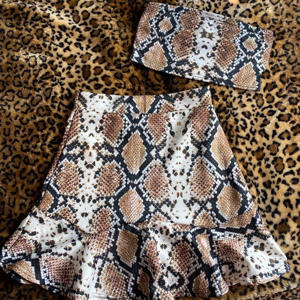 Pretty Little Thing Snakeskin Set